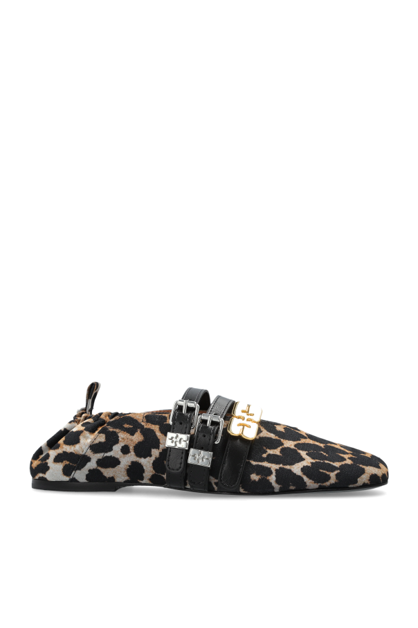 Ballet flats with animal motif od Ganni