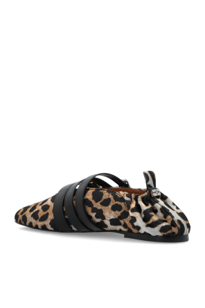 Ganni Ballet flats with animal motif