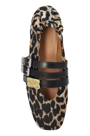 Ganni Ballet flats with animal motif