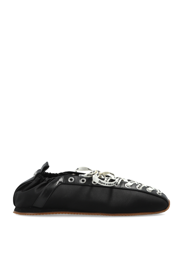 Ganni Lace-up ballerinas