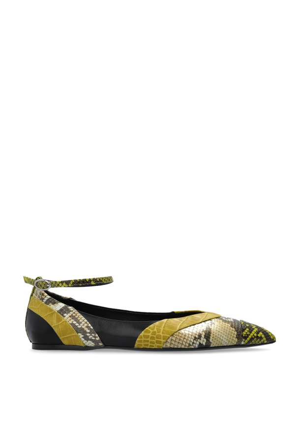 Ballet flats with snake skin motif od Marni