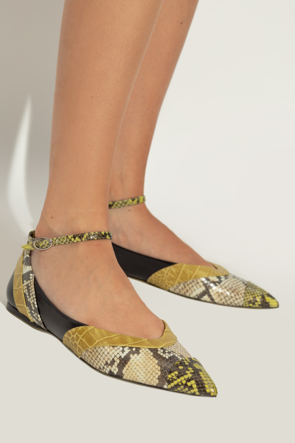 Marni Ballet flats with snake skin motif
