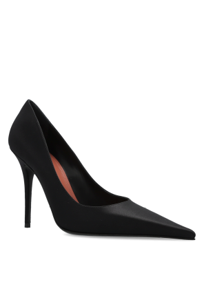 Amina Muaddi Satin heeled shoes "Barbara"