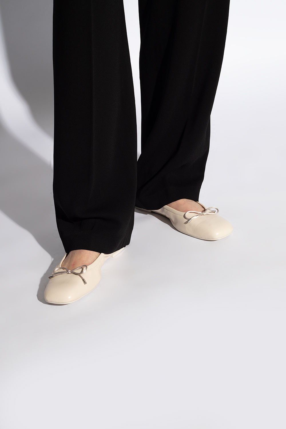 Stuart Weitzman ‘Bardot’ leather ballet flats