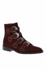 Givenchy BURGUNDY Studded ankle boots
