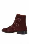 Givenchy BURGUNDY Studded ankle boots