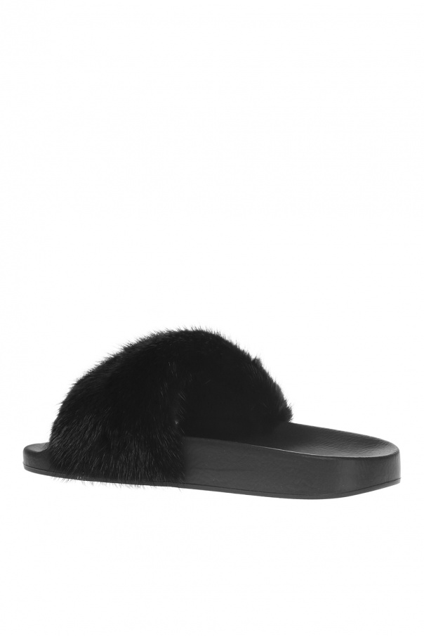 Black Mink fur slippers Givenchy - Vitkac KR