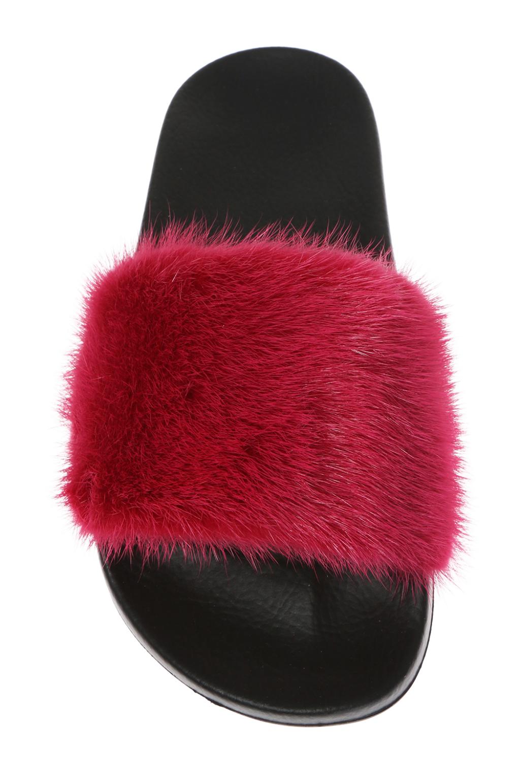 Givenchy Slides with mink fur, Women's Shoes