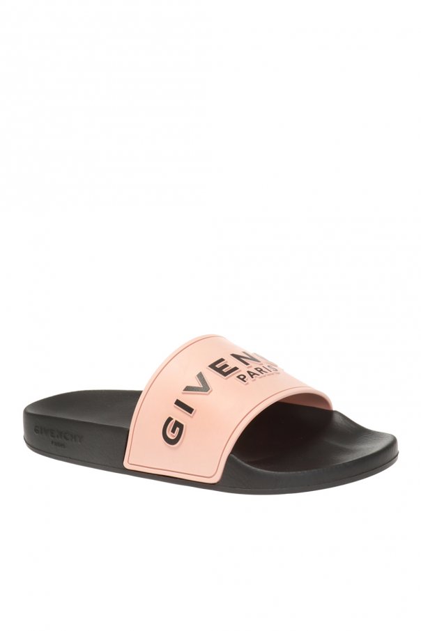 Slides with tactile logo Givenchy - SchaferandweinerShops GB - givenchy  logo cotton minidress