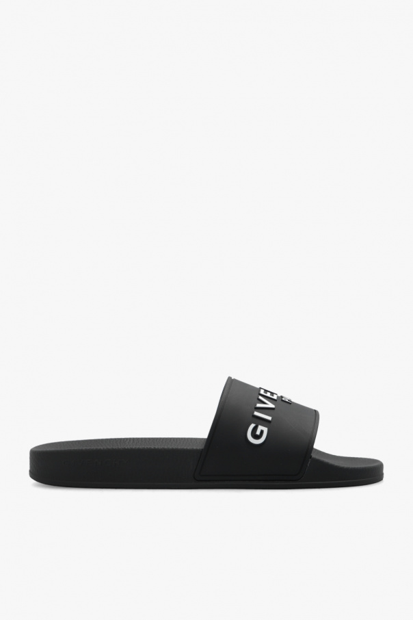 Givenchy Crystal-Trim Slides with logo