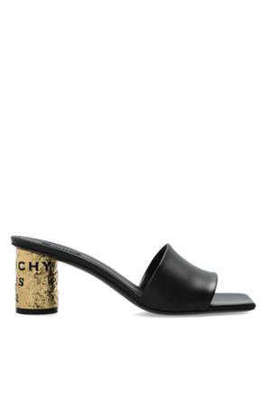 Leather heeled mules
