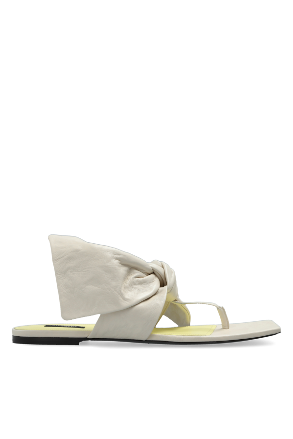 Leather slides with decorative bow od Givenchy