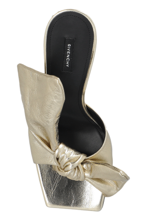 Givenchy Chinelos de couro de salto com laço