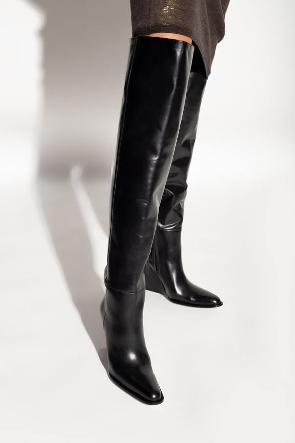 Victoria Beckham Leather wedge boots