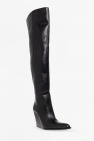 Victoria Beckham BLACK Leather wedge boots