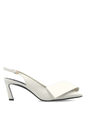 Leather heeled shoes