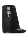 Givenchy BLACK ‘Shark Lock’ wedge ankle boots