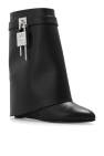 Givenchy BLACK ‘Shark Lock’ wedge ankle boots