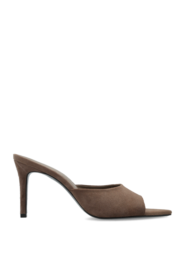 Suede heeled mules `Belle` od BLACK SUEDE STUDIO