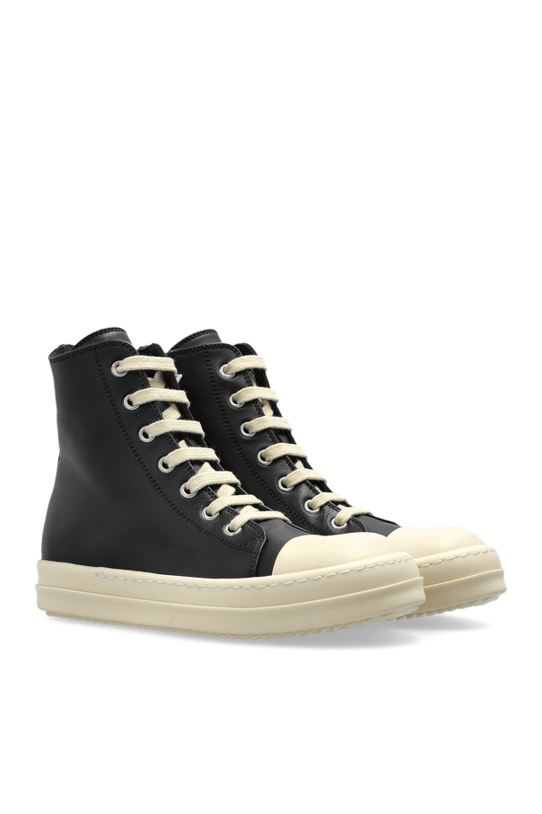 Rick Owens DRKSHDW Ténis ‘Sneaks’ para criança Rick Owens DRKSHDW em pele preta