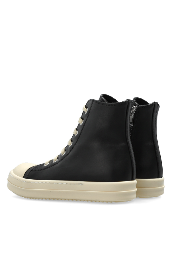 Rick Owens DRKSHDW Ténis ‘Sneaks’ para criança Rick Owens DRKSHDW em pele preta