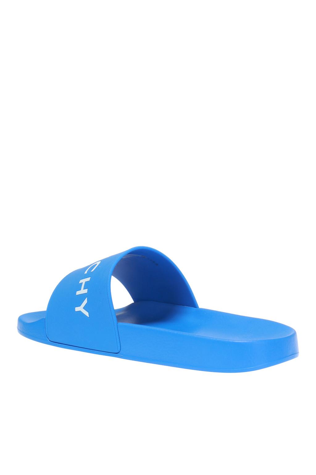 blue givenchy slides