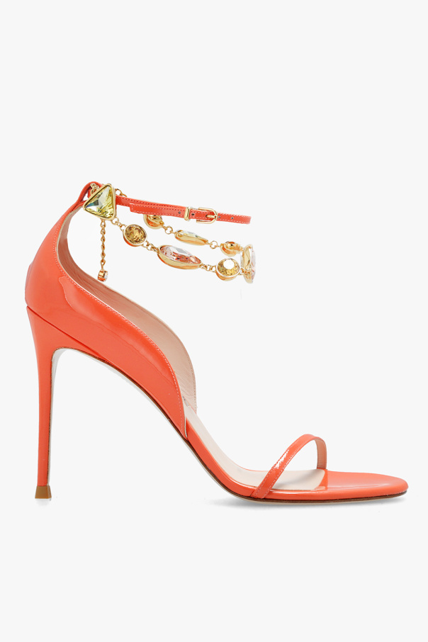 ‘bijou’ glossy heeled sandals od Sophia Webster