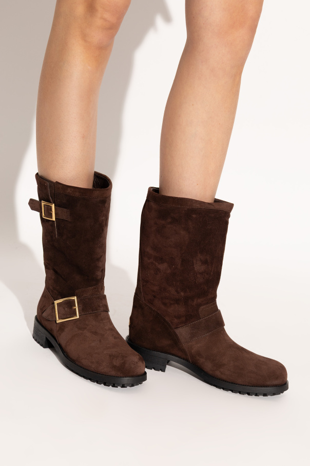 Jimmy Choo Botines de ante `Biker`