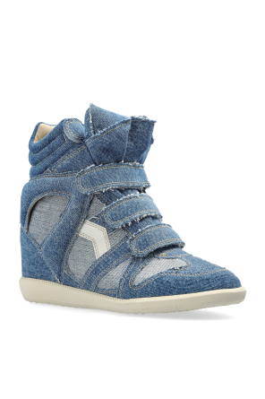 Isabel Marant Denim Bekett wedge shoes