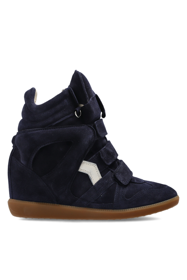 Suede wedge shoes 