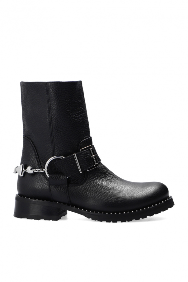 Sophia Webster ‘Blake’ leather ankle buckle-embellished boots