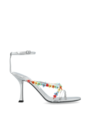 Heeled sandals `Blanche`