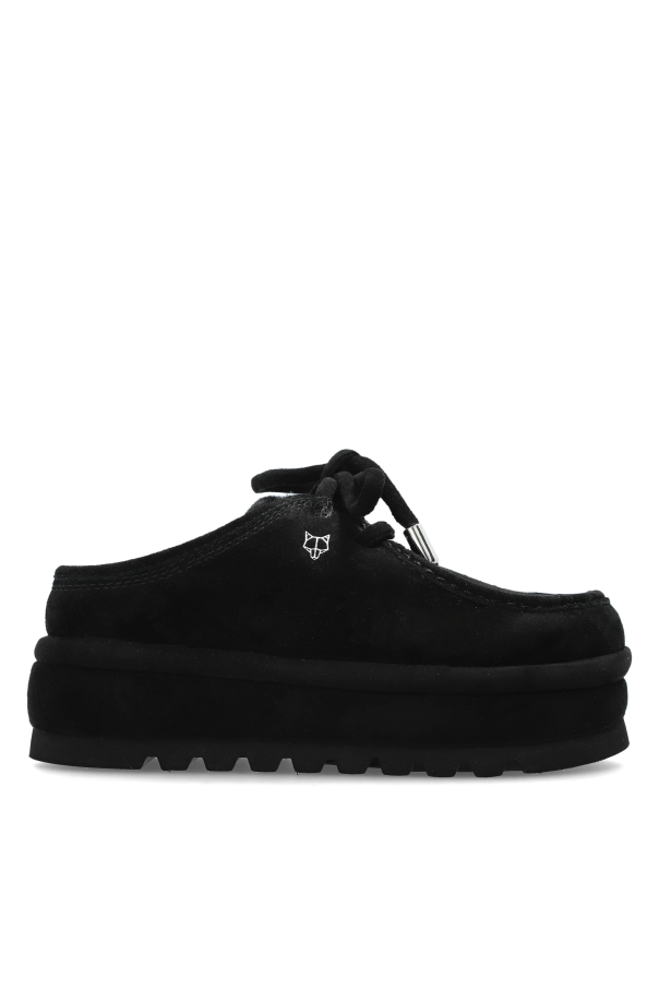 Suede platform shoes 