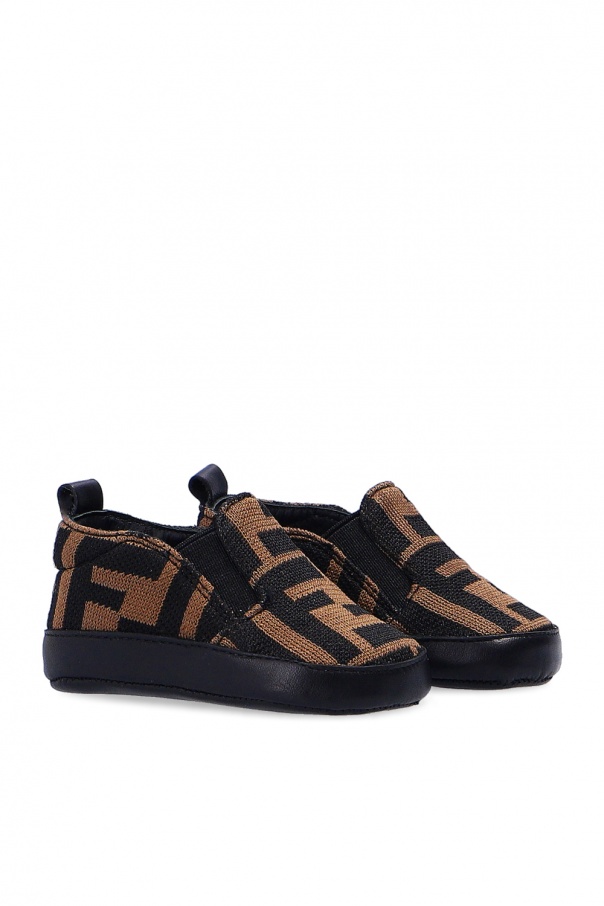Fendi Kids leather ankle boots with logo alexander mcqueen shoes