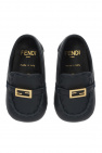 Fendi Kids Leather wide shoes