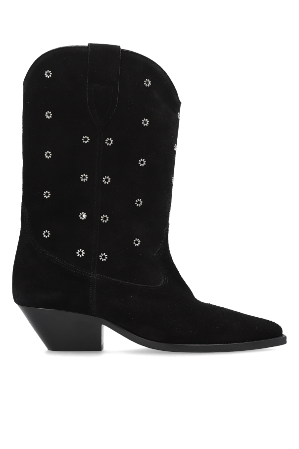 Suede heeled ankle boots 
