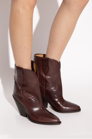 Isabel Marant Leder-Stiefeletten mit Absatz „Leyane“