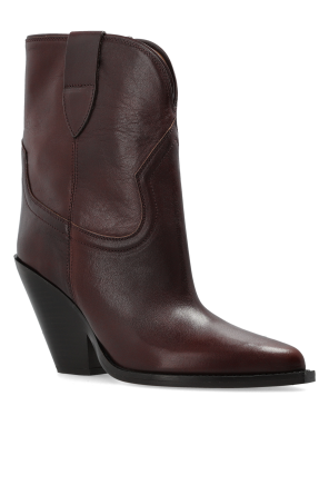 Isabel Marant Leder-Stiefeletten mit Absatz „Leyane“