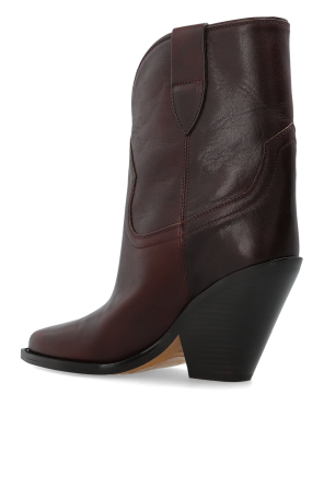 Isabel Marant Leder-Stiefeletten mit Absatz „Leyane“