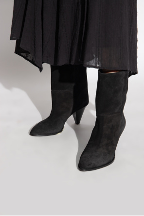 ‘rouxa’ suede heeled ankle boots od Isabel Marant