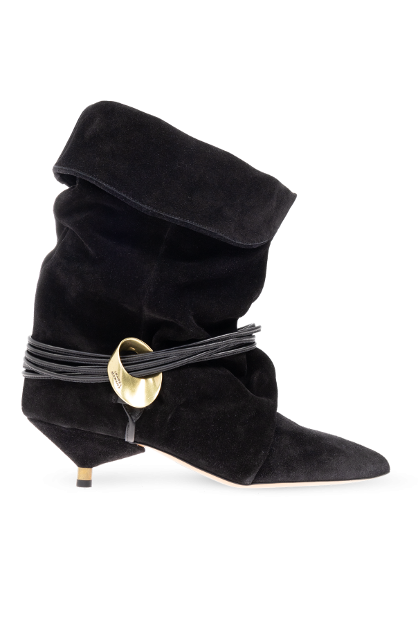 Suede heeled ankle boots `Edrika` od Isabel Marant