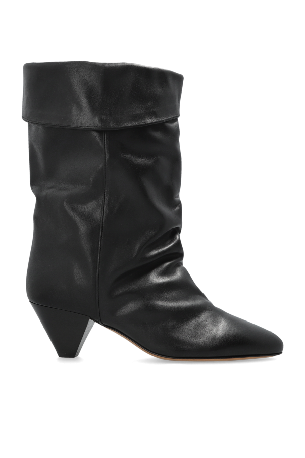 ‘Dalby’ leather heeled ankle boots od Isabel Marant