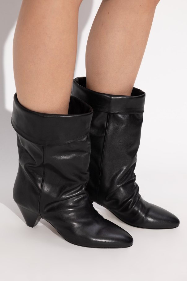 Isabel Marant Leder-Stiefeletten mit Absatz ‘Dalby’