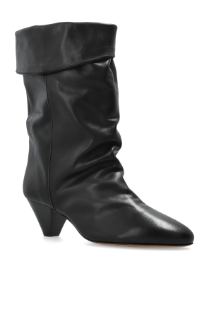 Isabel Marant Leder-Stiefeletten mit Absatz ‘Dalby’