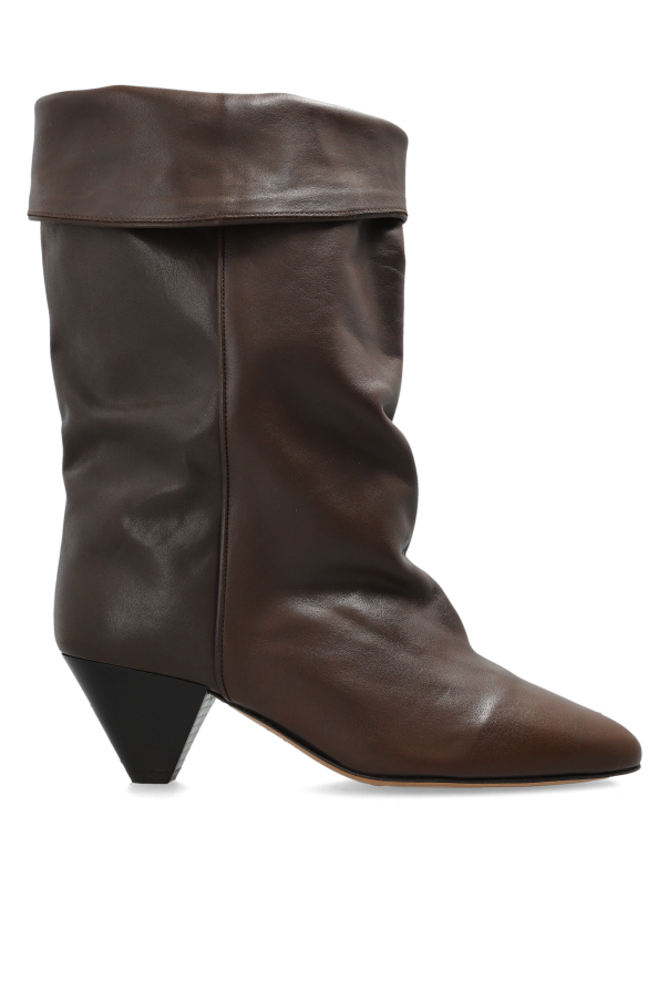 Leather heeled ankle boots 