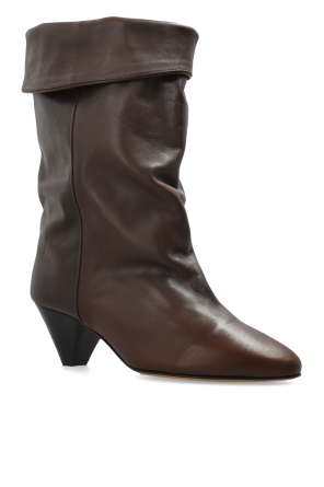 Isabel Marant Leather heeled ankle boots "Dalby"