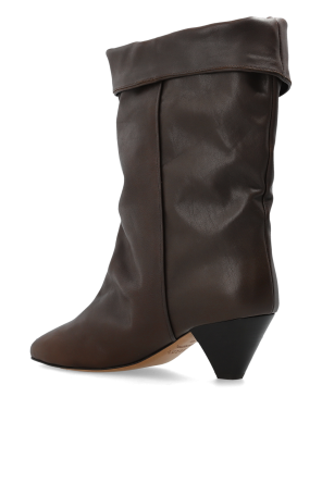 Isabel Marant Leather heeled ankle boots "Dalby"