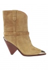 Isabel Marant beige ‘Lamsy’ heeled ankle boots