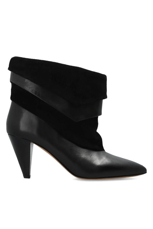 Suede heeled ankle boots 