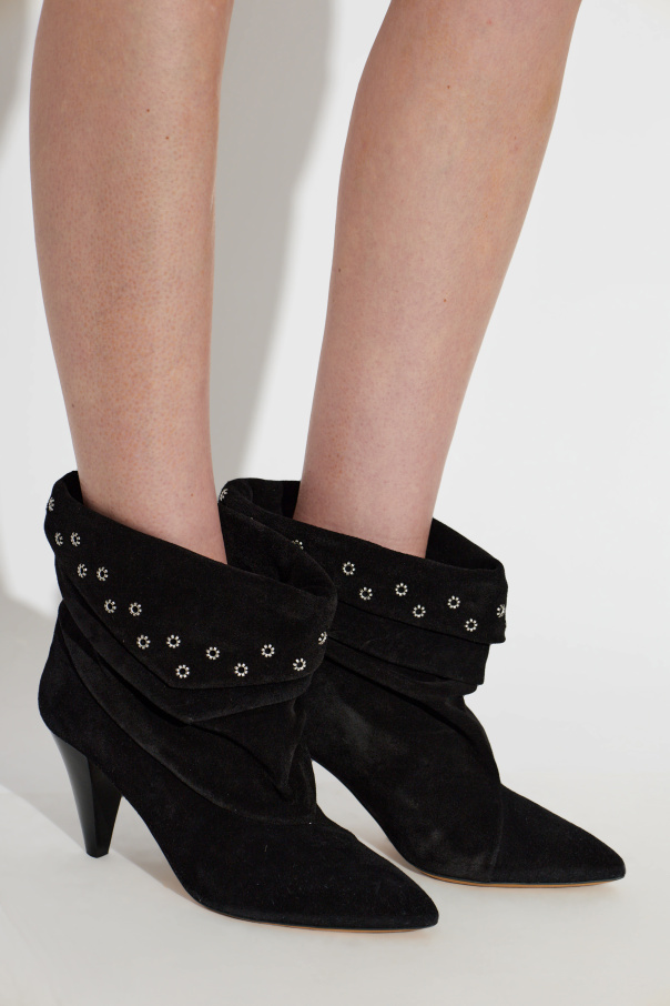 Isabel Marant Suede heeled ankle boots 'Lyone'